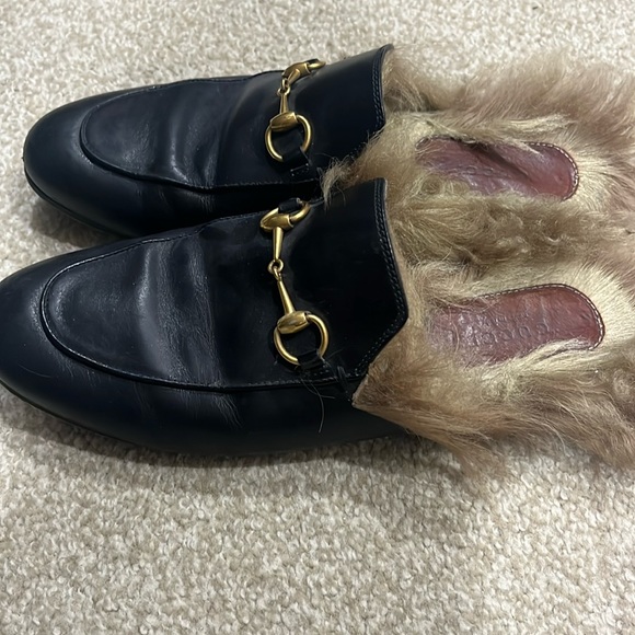Gucci Princetown Fur Lined Mule - Picture 2 of 6